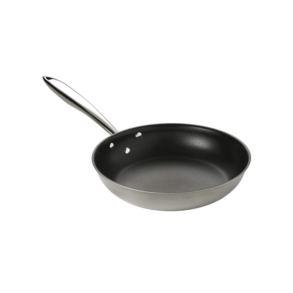 Browne Canada Foodservice Smallwares Each Browne 5724096 THERMALLOY Stainless Steel Tri-ply Fry Pan 8" x 1-1/2" / 20 x 4cm with Excalibur | Denson CFE