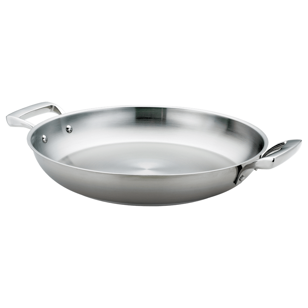 Browne Canada Foodservice Smallwares Each Browne 5724174 THERMALLOY Paella Pan Stainless Steel 16" / 40.6cm | Denson CFE
