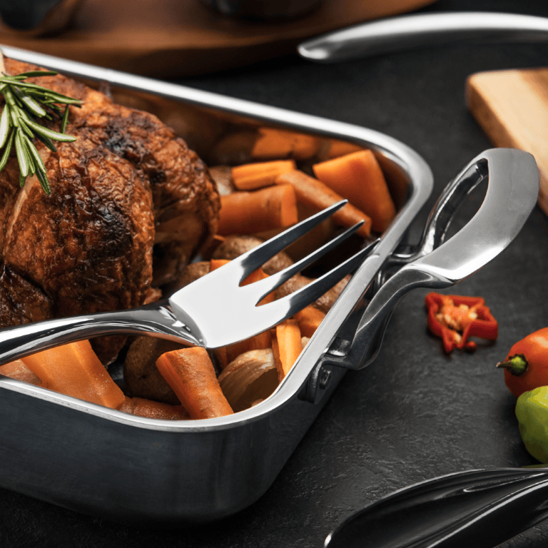 Browne Canada Foodservice Smallwares Each Browne 5724175 THERMALLOY Roast Pan Stainless Steel 3qt / 2.8L 11" x 8.7" x 2" / 28 x 22 x 5cm | Denson CFE