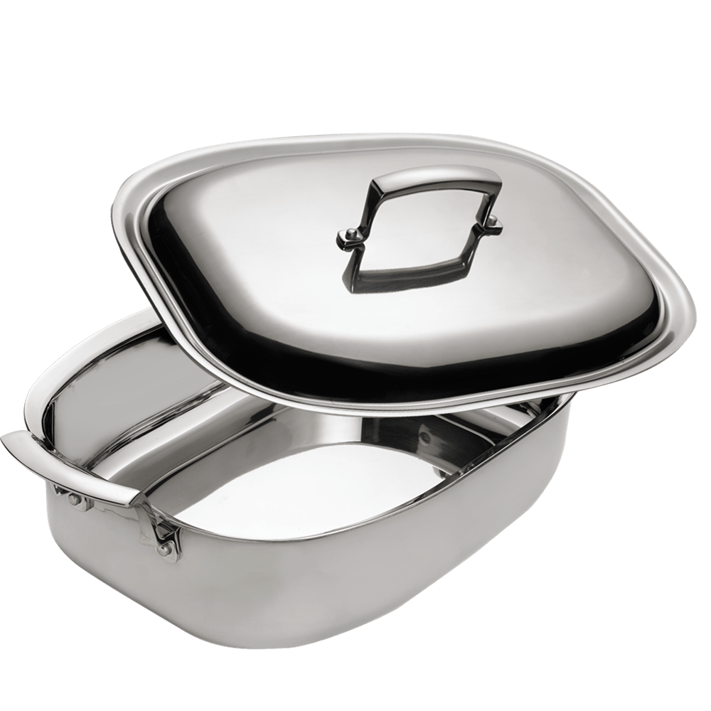 Browne Canada Foodservice Smallwares Each Browne 5724179 THERMALLOY Roast Pan Stainless Steel 7qt / 6.6L 14" x 10.2" x 3.7" | Denson CFE