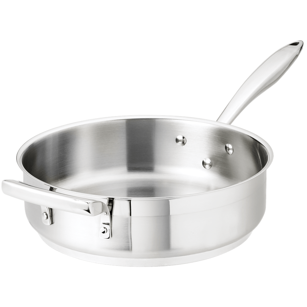 Browne Canada Foodservice Smallwares Each Browne 5724182 THERMALLOY Saute Pan 11" / 28cm 4qt / 4L Stainless Steel | Denson CFE