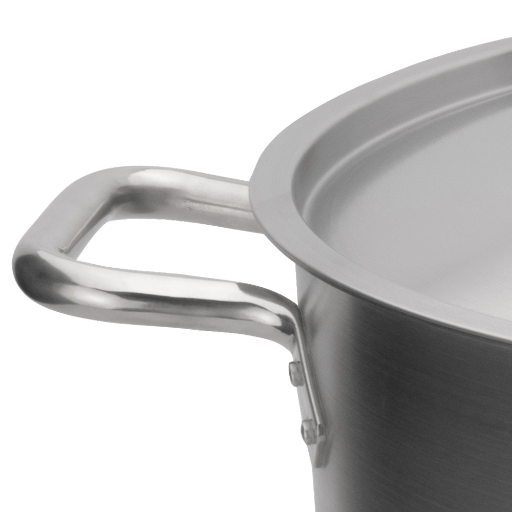 Browne Canada Foodservice Smallwares Each Browne 5733912 ELEMENTS 12 qt Stock Pot with Cover - Stainless Steel, Induction Ready | Denson CFE