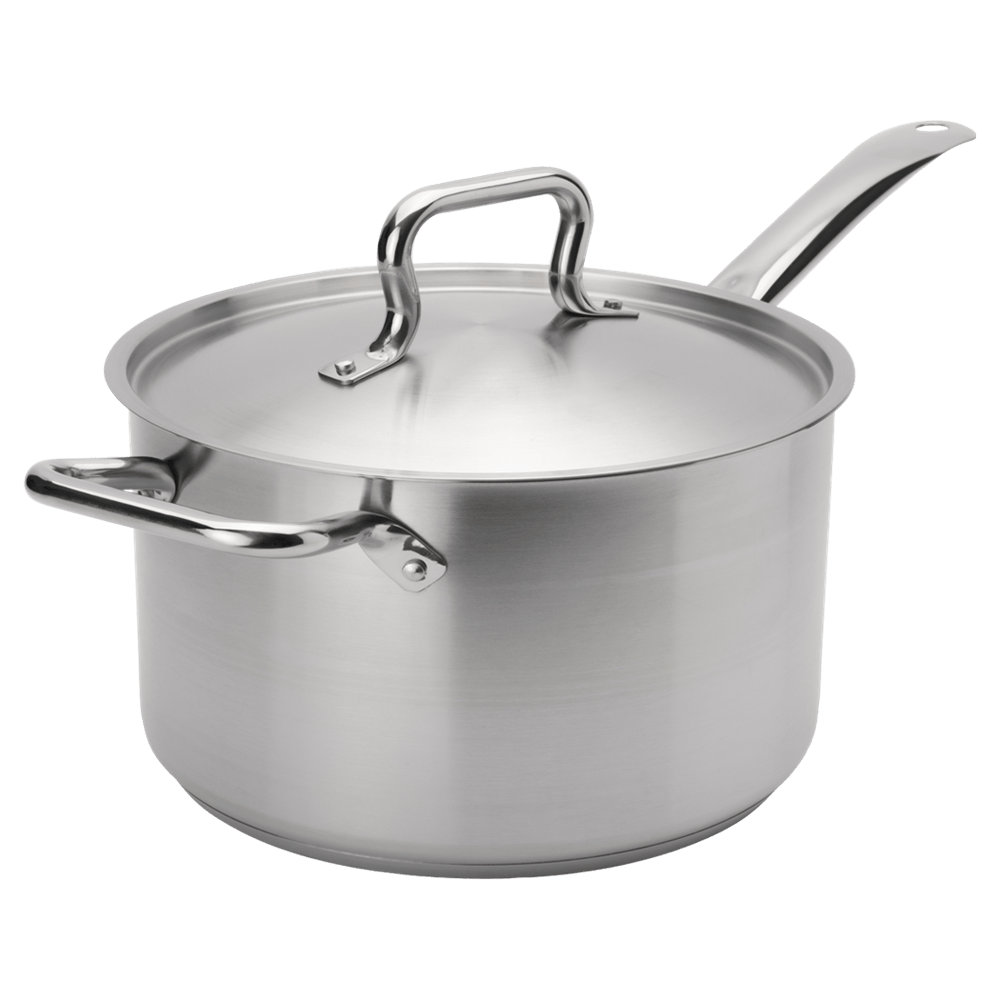 Browne Canada Foodservice Smallwares Each Browne 5734035 ELEMENTS Sauce Pan 5.3qt/5L with Cover Stainless Steel | Denson CFE