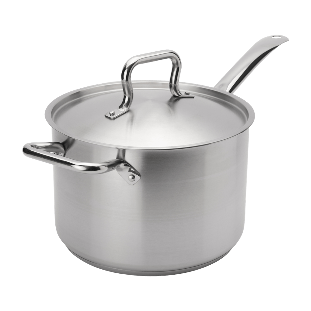 Browne Canada Foodservice Smallwares Each Browne 5734037 ELEMENTS Sauce Pan with Cover - 7.6 qt / 7.2 L, Stainless Steel | Denson CFE