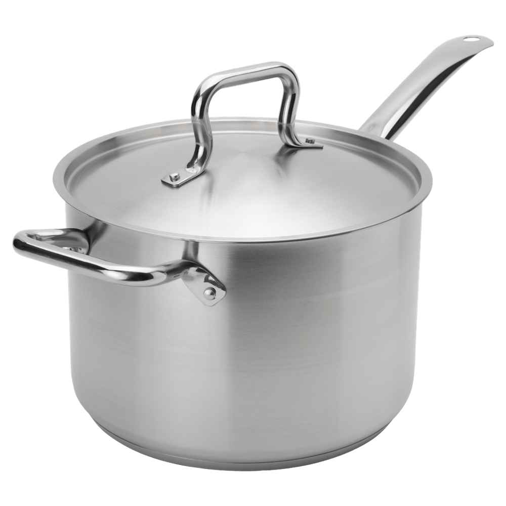 Browne Canada Foodservice Smallwares Each Browne 5734040 ELEMENTS Sauce Pan 10qt/9.5L with Cover Stainless Steel | Denson CFE