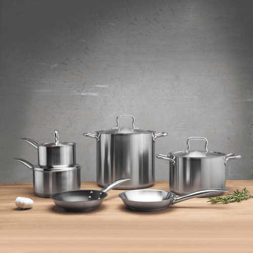 Browne Canada Foodservice Smallwares Each Browne 5734058 ELEMENTS 8" Stainless Steel Fry Pan, Non-Stick Excalibur, NSF | Denson CFE