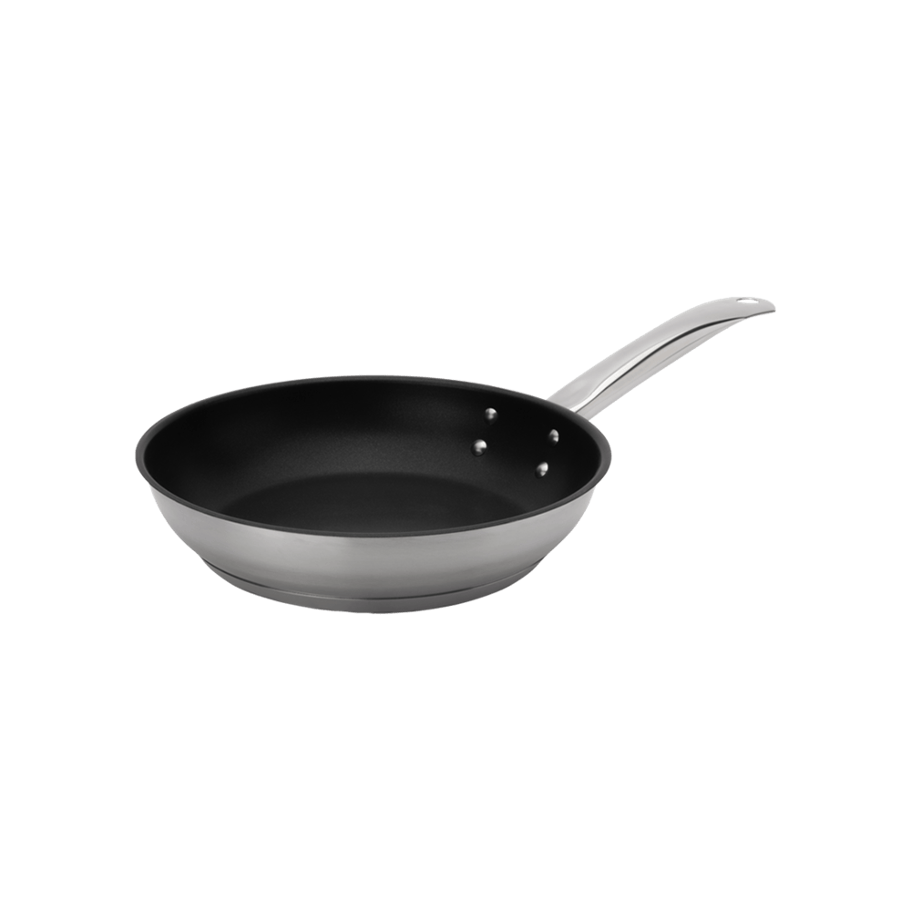 Browne Canada Foodservice Smallwares Each Browne 5734060 9-1/2" Stainless Steel Fry Pan, 9-1/2" Dia × 2"H, Non‑Stick | Denson CFE