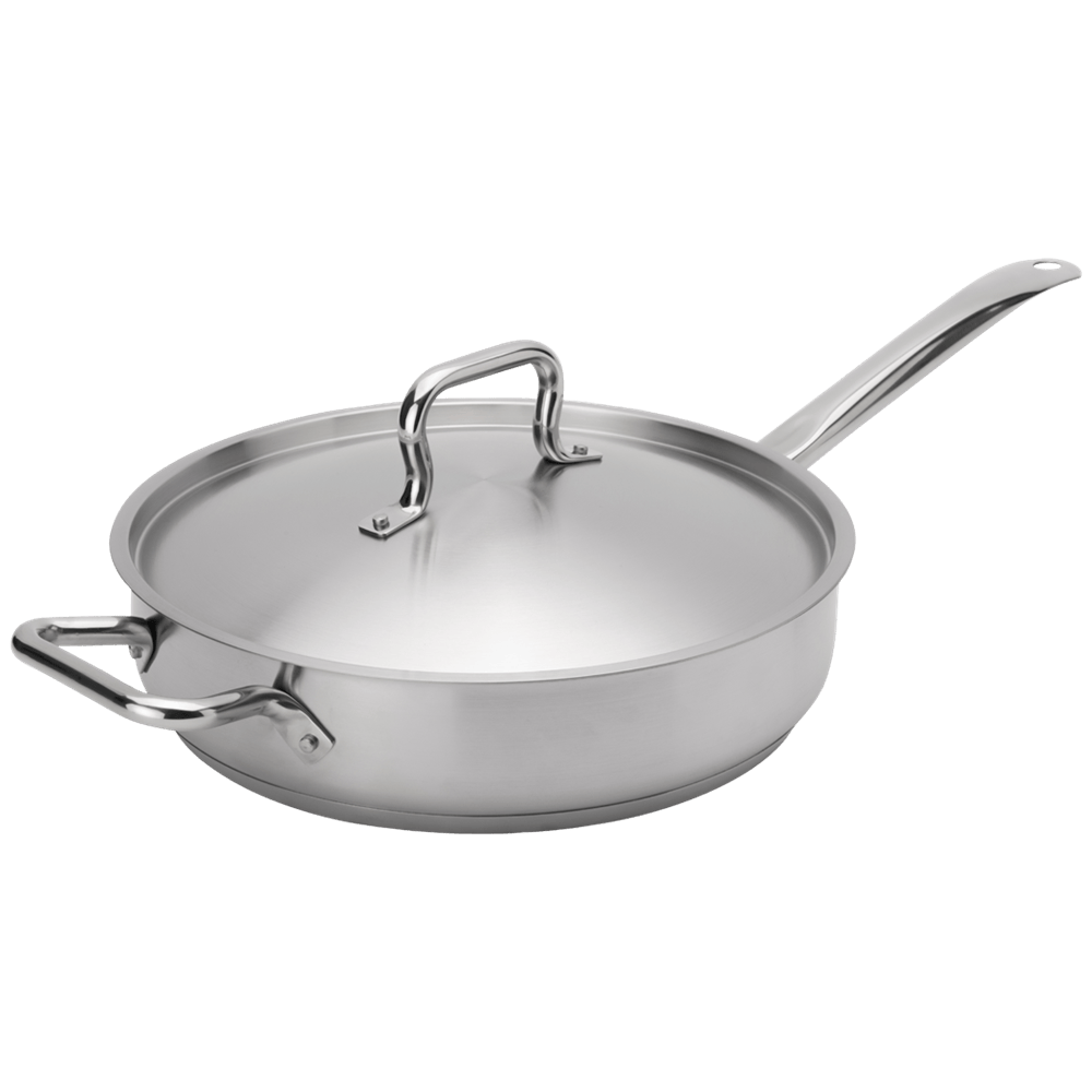 Browne Canada Foodservice Smallwares Each Browne 5734187 ELEMENTS Saute Pan 7qt/6.75L with Cover Stainless Steel | Denson CFE