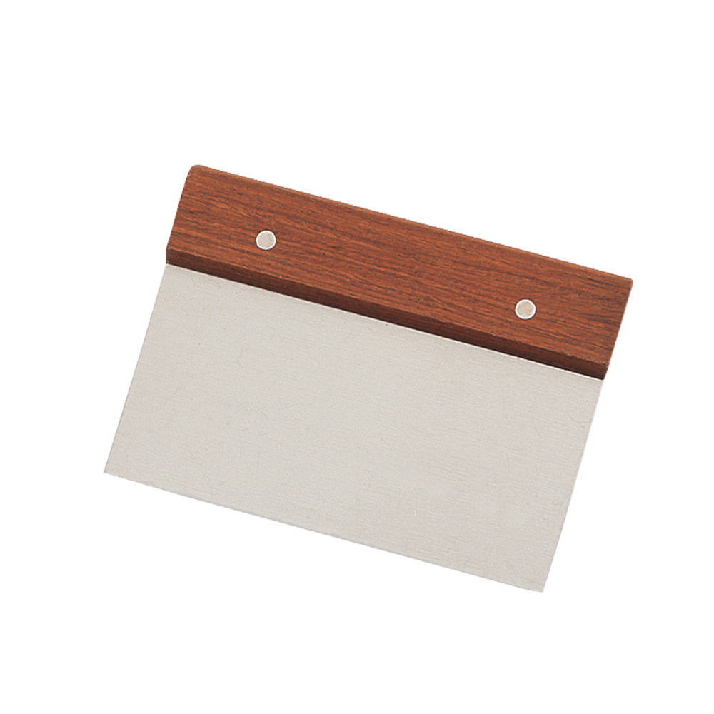 Browne Canada Foodservice Smallwares Each Browne 574264 Dough Cutter/Scraper with Wood Handle - 6" x 4", Stainless Steel | Denson CFE