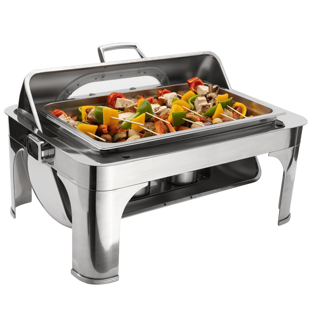 Browne Canada Foodservice Smallwares Each Browne 575166 NAUTILUS Full Size Rectangular Chafer with Roll Top Cover | Denson CFE