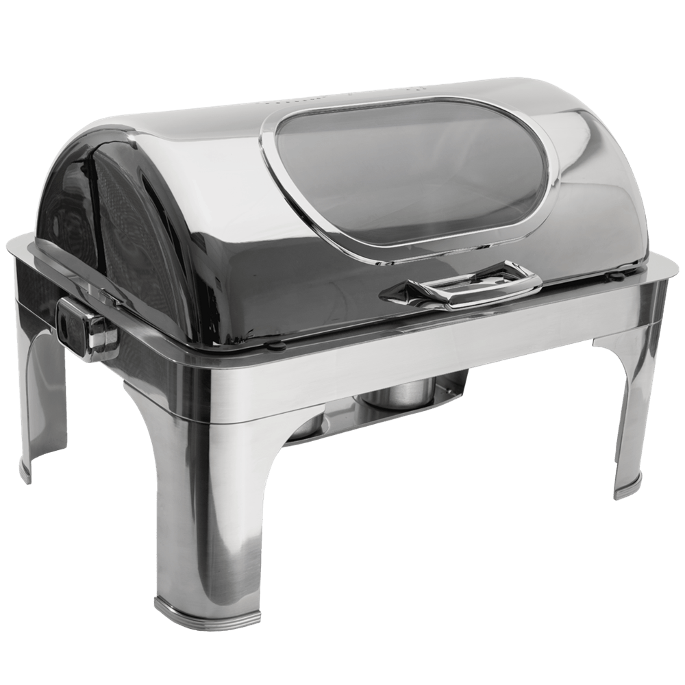 Browne Canada Foodservice Smallwares Each Browne 575166 NAUTILUS Full Size Rectangular Chafer with Roll Top Cover | Denson CFE