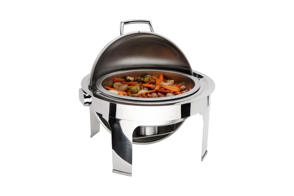 Browne Canada Foodservice Smallwares Each Browne 575176 HARMONY Round Chafer 7qt 6.6L with Roll Top Cover | Denson CFE