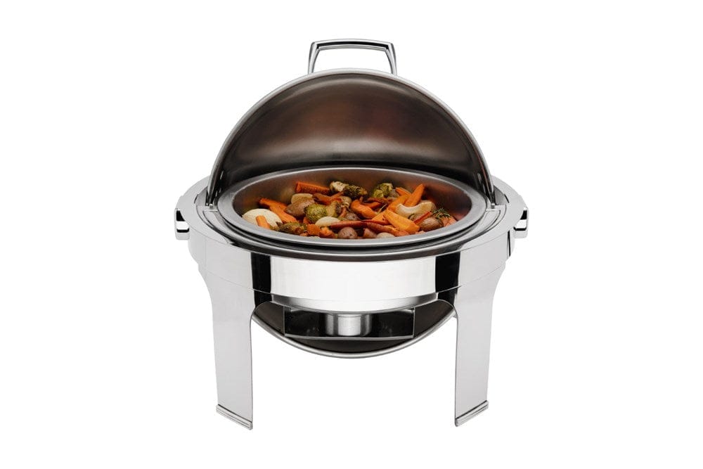 Browne Canada Foodservice Smallwares Each Browne 575176 HARMONY Round Chafer 7qt 6.6L with Roll Top Cover | Denson CFE