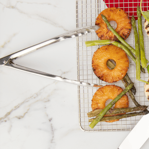 Browne Canada Foodservice Smallwares Each Browne 57536 Utility Tongs, 7 Inch Stainless Steel Spring Operated Scalloped Edges Each | Denson CFE