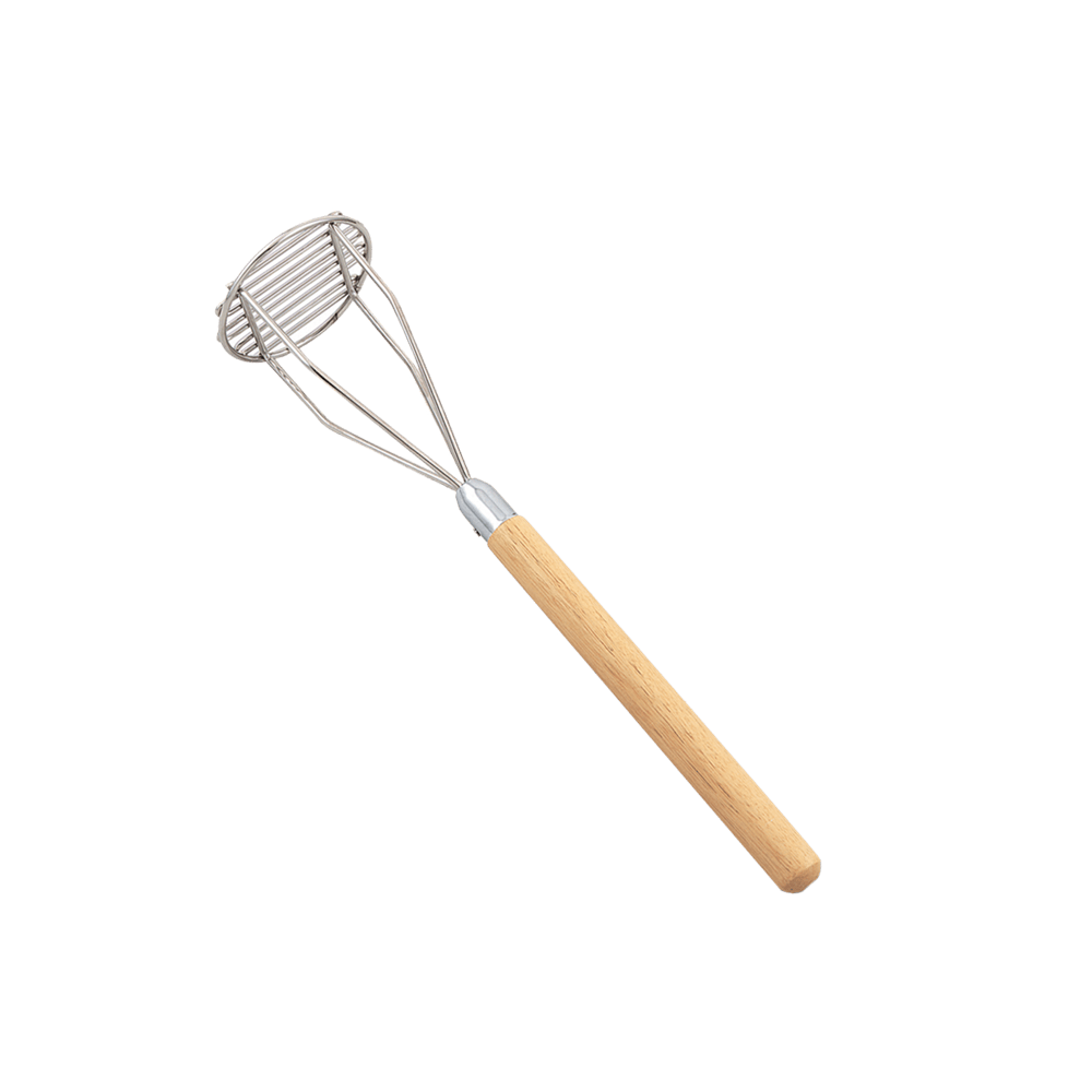 Browne Canada Foodservice Smallwares Each Browne 575441 Masher 18" Round Face with Wooden Handle Nickel-Plated | Denson CFE