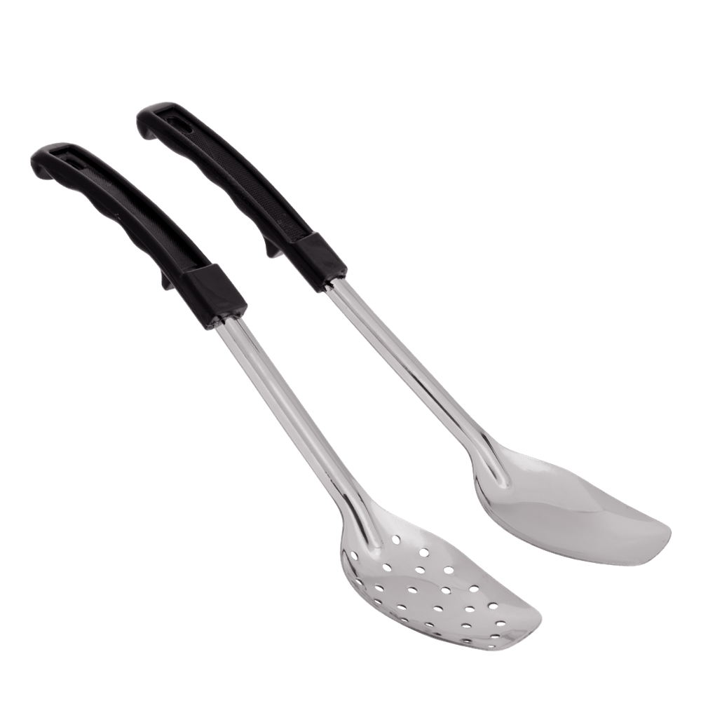 Browne Canada Foodservice Smallwares Each Browne 5763 Thirteen Inch Perforated Three Sided Spoon with Bakelite Handle | Denson CFE