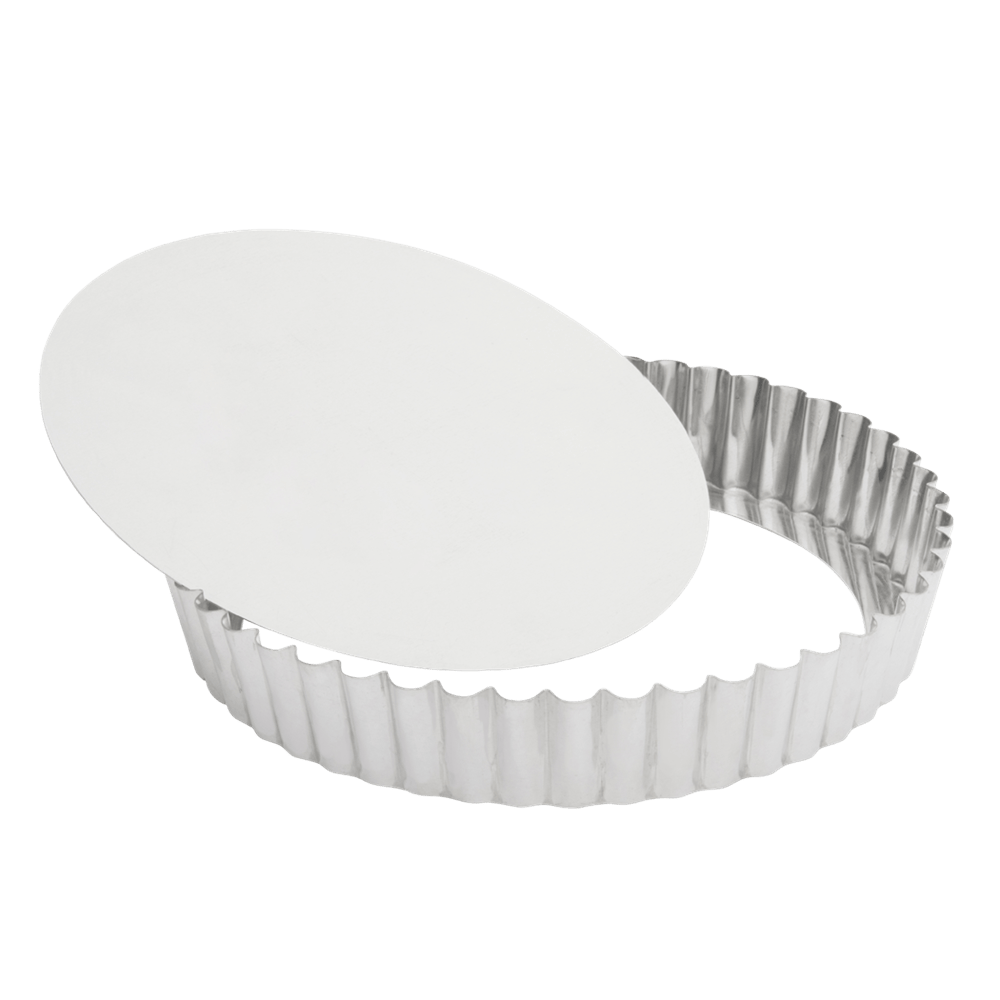 Browne Canada Foodservice Smallwares Each Browne 80126640 GOBEL Quiche Mold LB Fluted Round Medium Deep 11x1.4 Inch Tin | Denson CFE
