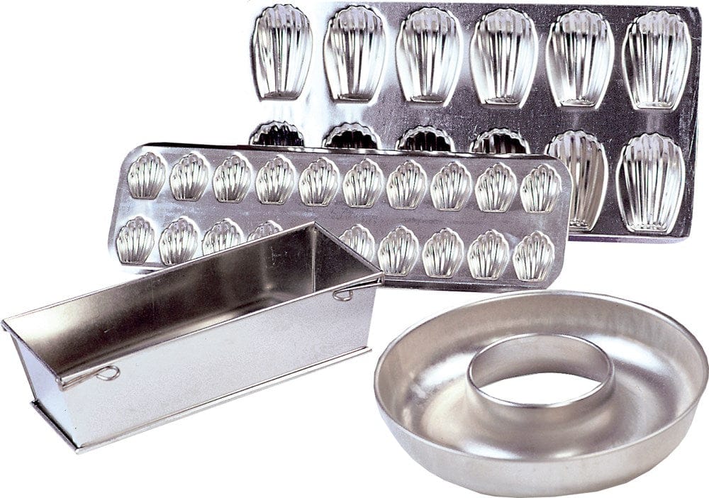 Browne Canada Foodservice Smallwares Each Browne 80164710 GOBEL Madeleine Sheet Stamped 12 pieces 15.5x8.6 Inch Tin | Denson CFE