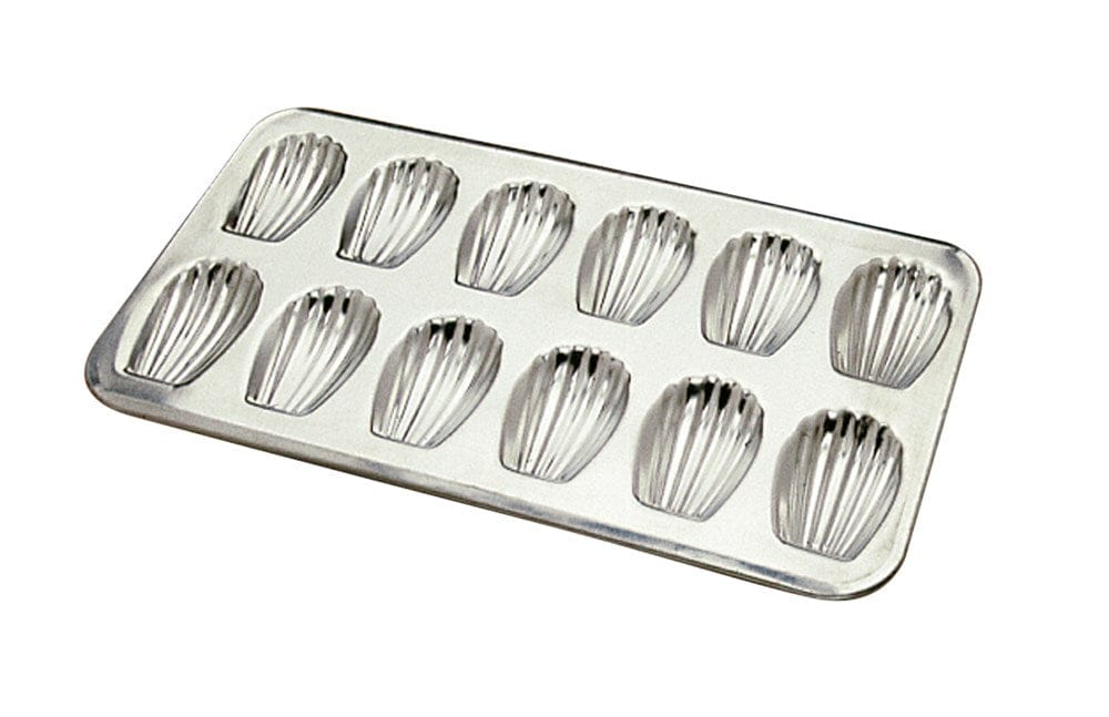 Browne Canada Foodservice Smallwares Each Browne 80164710 GOBEL Madeleine Sheet Stamped 12 pieces 15.5x8.6 Inch Tin | Denson CFE