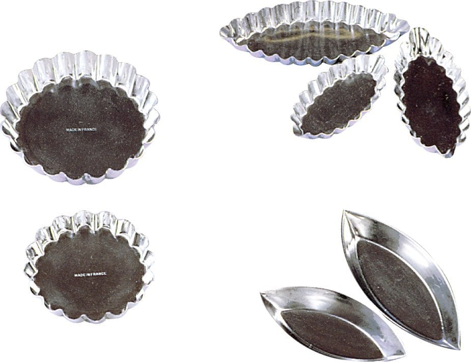 Browne Canada Foodservice Smallwares Each Browne 80193570 GOBEL Tart Mold Fluted Round 10x1.8cm 4x0.7 Inch Tin | Denson CFE