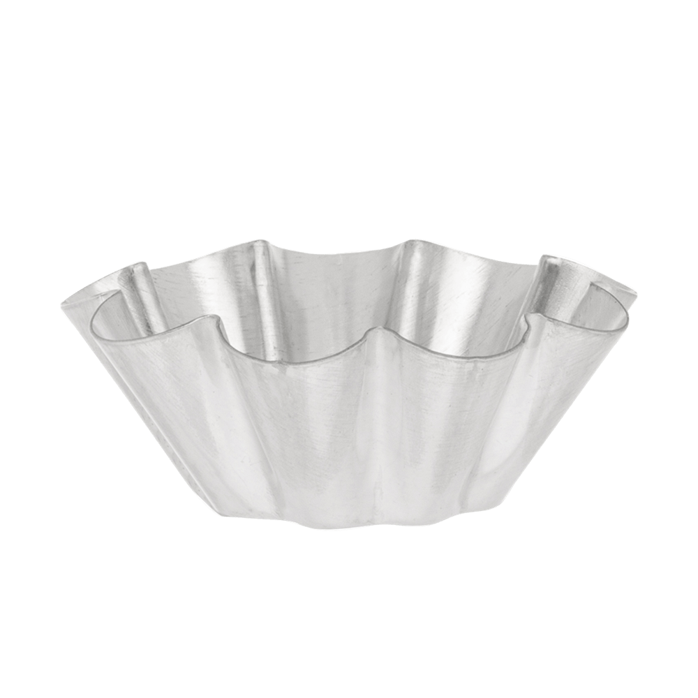 Browne Canada Foodservice Smallwares Each Browne 80193740 GOBEL Brioche Small Fluted Mold with 10 Ribs 3.2x1.3 Inch Tin | Denson CFE