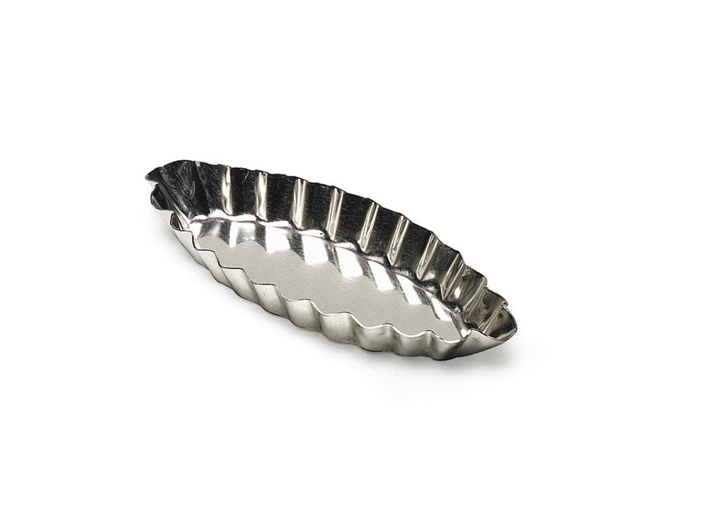 Browne Canada Foodservice Smallwares Each Browne 80194120 GOBEL Tartlet Mold Boat Fluted 3.5x1.7x0.47 Inch Tin | Denson CFE