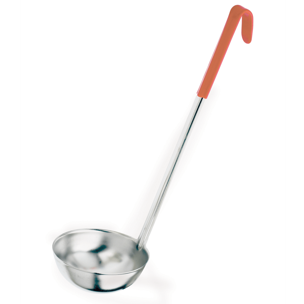 Browne Canada Foodservice Smallwares Each Browne 9948OR 8 Ounce Ladle with Orange Coated Handle | Denson CFE