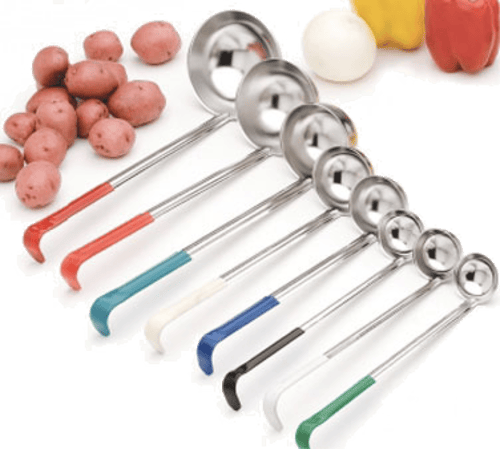 Browne Canada Foodservice Smallwares Each Browne 9948OR 8 Ounce Ladle with Orange Coated Handle | Denson CFE