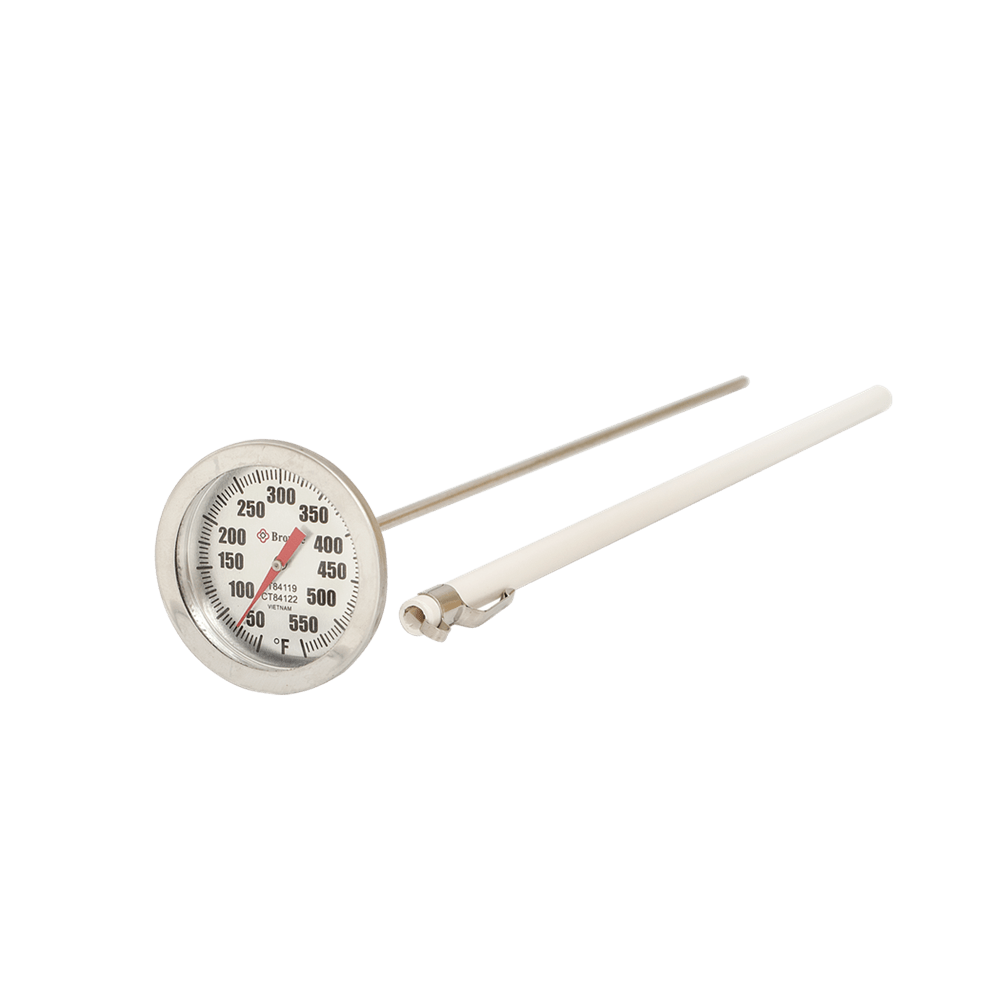 Browne Canada Foodservice Smallwares Each Browne CT84119 8 Inch Candy Deep Fry Thermometer 50 Fahrenheit to 550 Fahrenheit | Denson CFE