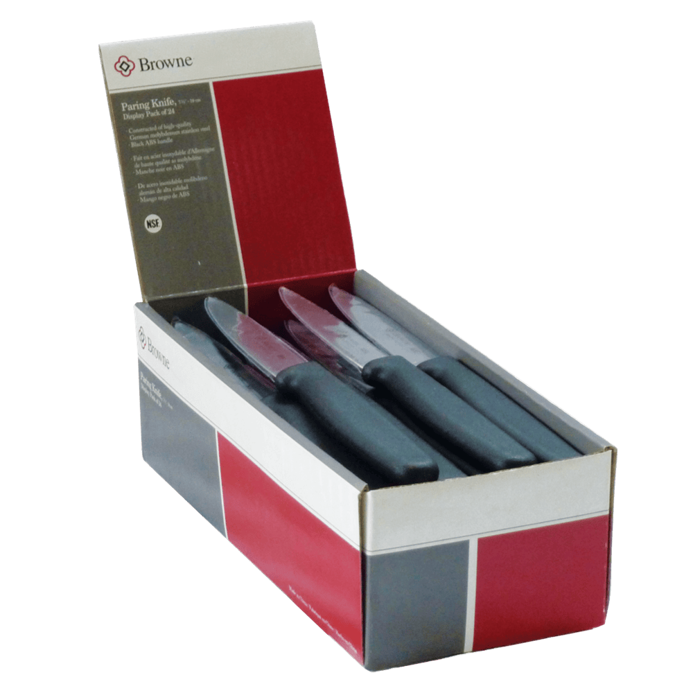 Browne Canada Foodservice Smallwares Set Browne 574460 Paring Knife Stainless Steel Display Pack Packed 24 Knives per Pack | Denson CFE