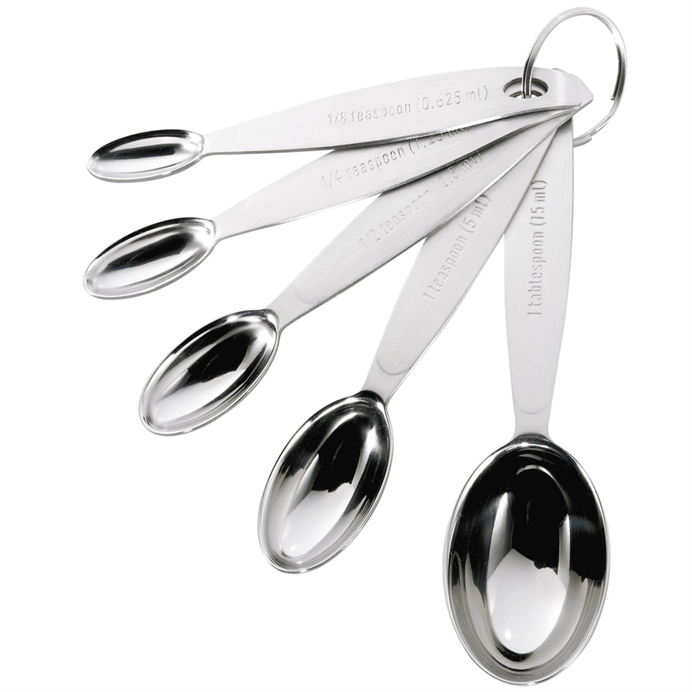 Browne Canada Foodservice Smallwares Set Browne 747002 CUISIPRO Measuring Spoon 5 Piece Set Stainless Steel | Denson CFE