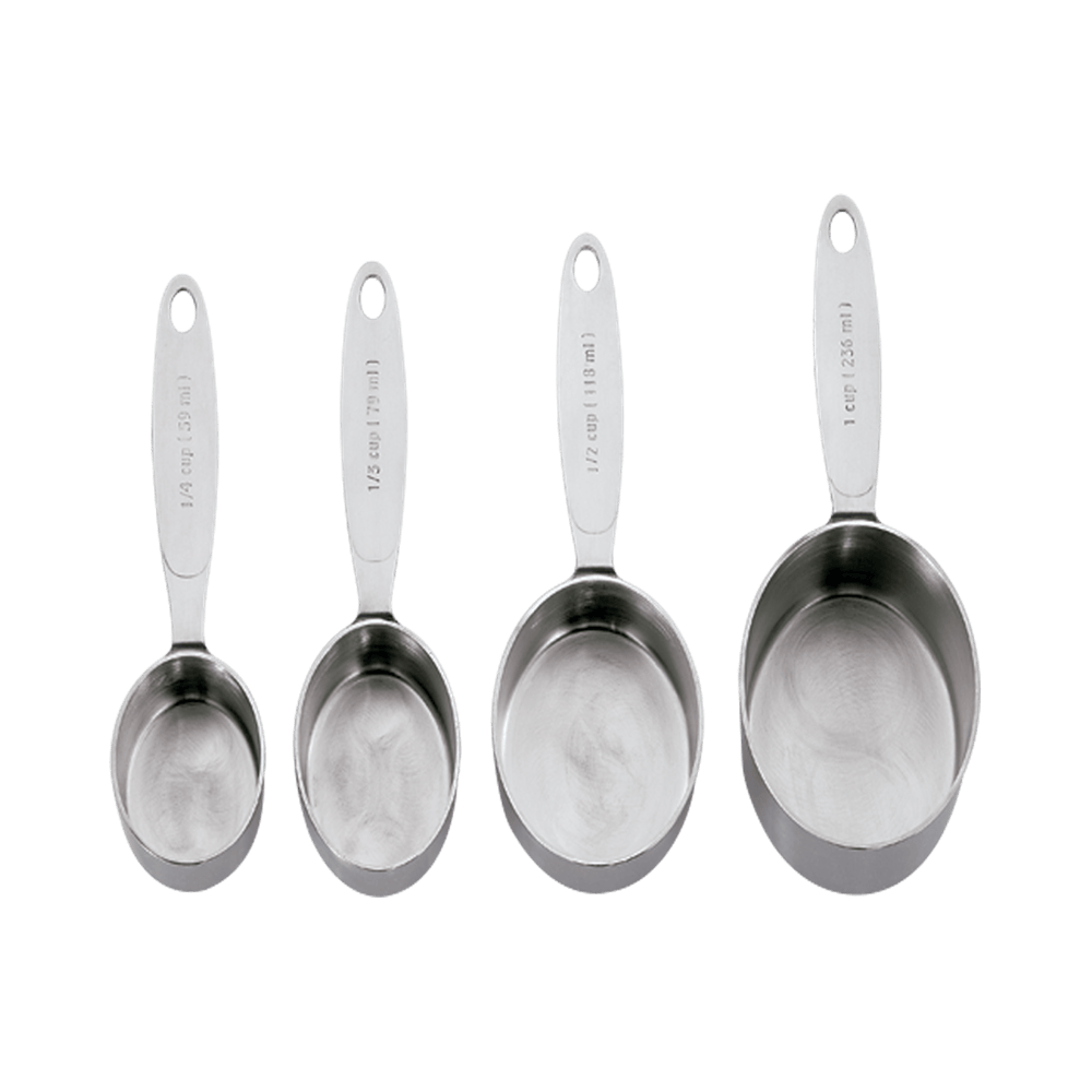 Browne Canada Foodservice Smallwares Set Browne 747141 CUISIPRO Measuring Cup Stainless Steel 4 Piece Set | Denson CFE