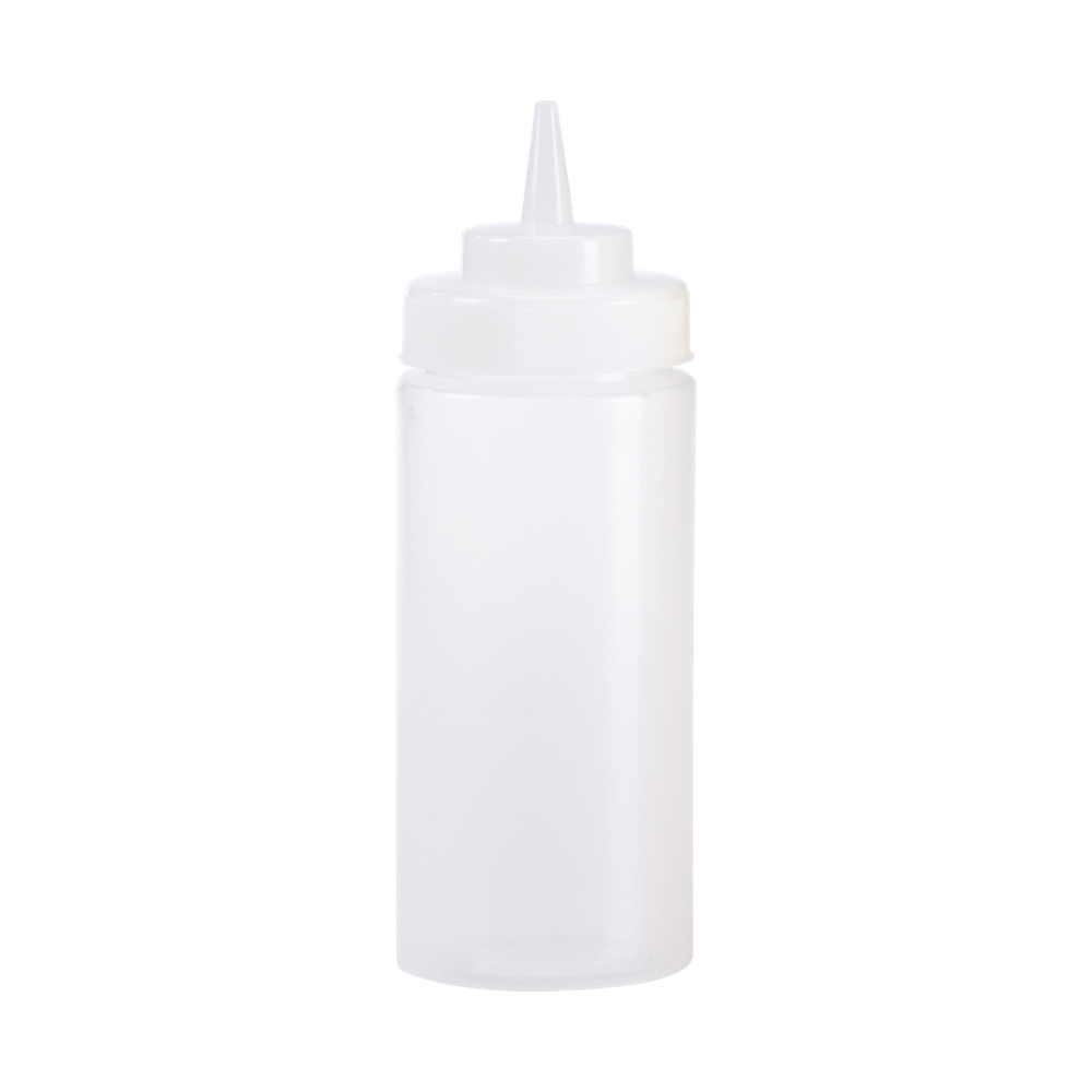 Browne Canada Foodservice Squeeze Bottles Each Browne 57802400 24 Ounce Clear Wide Mouth Squeeze Dispenser | Denson CFE