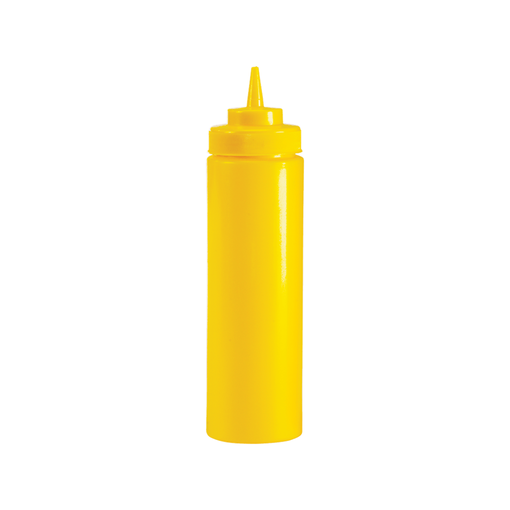 Browne Canada Foodservice Squeeze Bottles Each / Yellow Browne 57801617 16 Ounce Yellow Squeeze Dispenser Packed 2 Dozen Case | Denson CFE