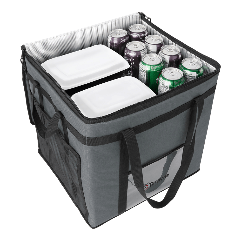 Browne Canada Foodservice Storage & Transport Each Browne 16" x 14" x 14" Polyester Food Carrier Delivery Bag - 575390 | Denson CFE