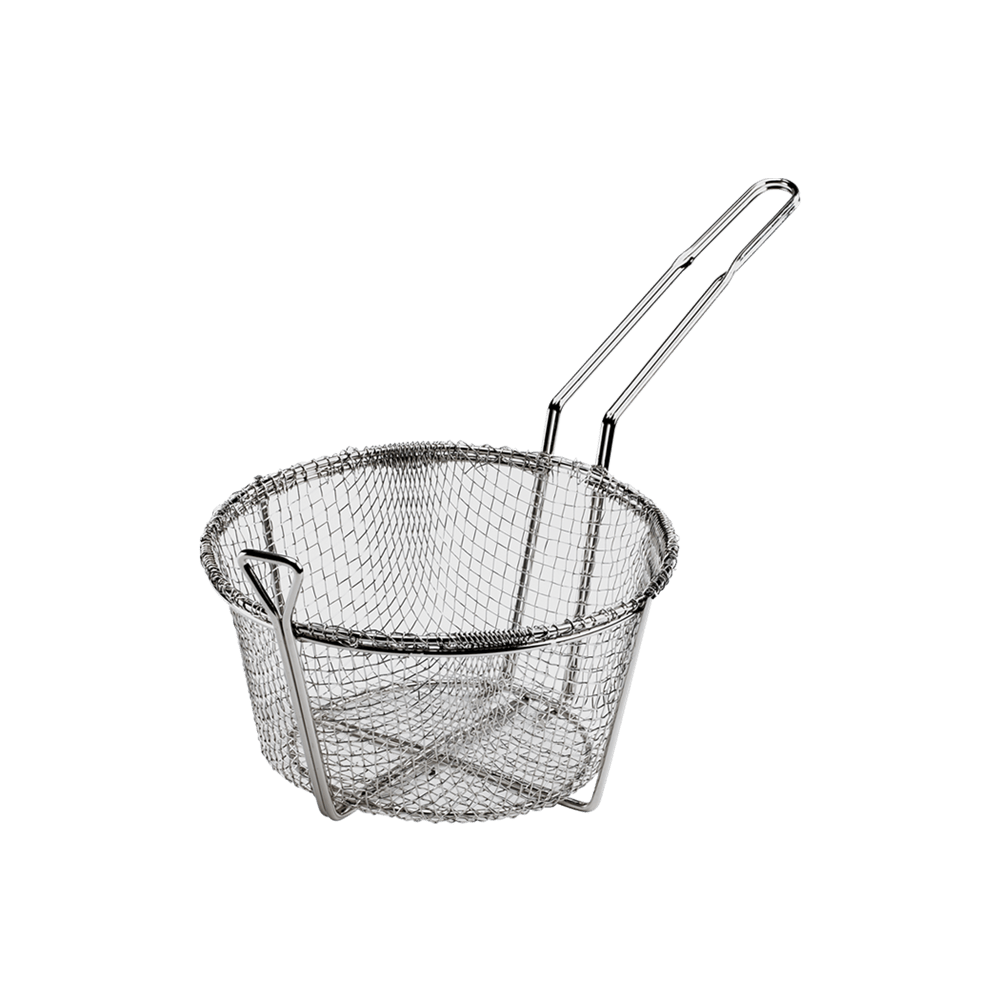 Browne Canada Foodservice Tabletop Each Browne 79090 8.5 Inch Nickel Plated Fry Basket Round | Denson CFE