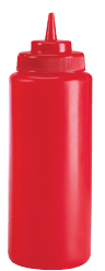 Browne Canada Foodservice Tabletop & Serving Set Browne 57801705 Wide Mouth Squeeze Bottle 16 Ounce 473 Milliliters Red Set of 6 | Denson CFE