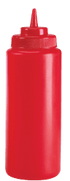 Browne Canada Foodservice Tabletop & Serving Set Browne 57801705 Wide Mouth Squeeze Bottle 16 Ounce 473 Milliliters Red Set of 6 | Denson CFE