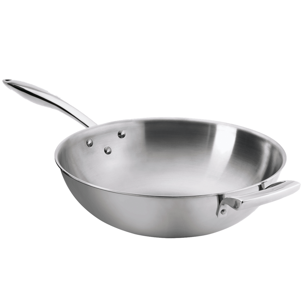 Browne Canada Foodservice Unclassified Each Browne 5724100 THERMALLOY Wok 14" / 36cm 9qt / 9.6L Stainless Steel 3-Ply | Denson CFE