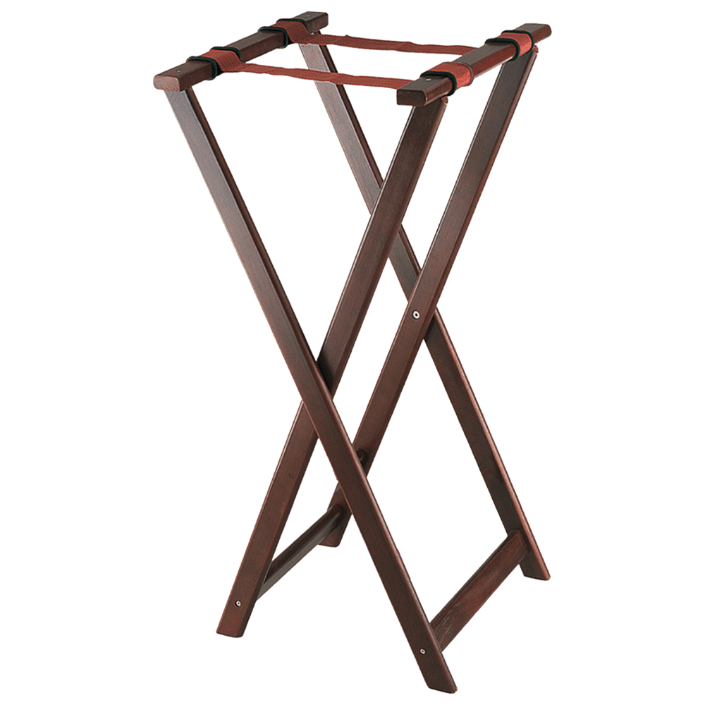 Browne Canada Foodservice Unclassified Each Browne 575694 Mahogany Finish Wood Tray Stand | Denson CFE