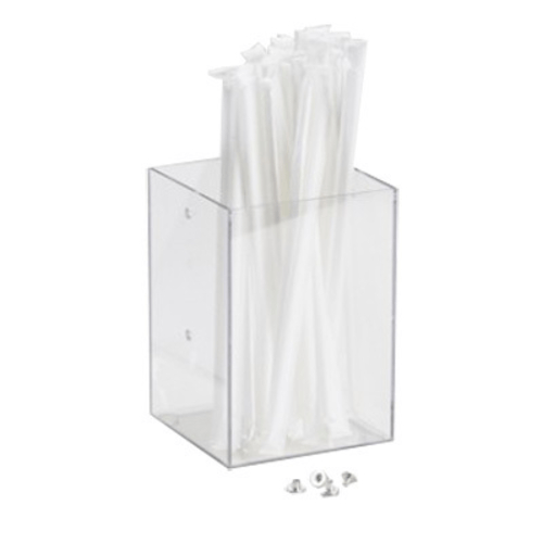 Cal-Mil Bar Supplies Each Cal-Mil 787-12 Clear Modular Straw Holder - 4 1/4" x 4 1/4" x 6"