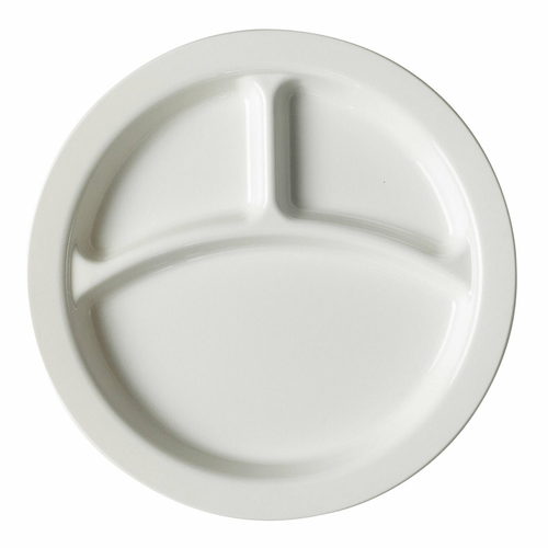 Cambro Dinnerware Each Cambro 93CW148 9" Camwear Plastic Dinner Plate, White | Denson CFE