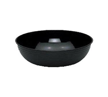 Cambro Dinnerware Each Cambro RSB6CW414 6" Round Ribbed Bowl, 18.8 oz, Black Camwear Polycarbonate - Case of 12 | Denson CFE