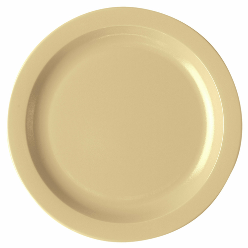 Cambro Dinnerware Each / Polycarbonate / Beige Cambro 10CWNR133 Beige Camwear 10 Inch Narrow Rim Polycarbonate Plate | Denson CFE