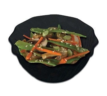 Cambro Dinnerware Each / Polycarbonate / Black Cambro SRB13CW110 Swirl Bowl 13 oz Plastic Serving Bowl 5-11/32 inch Diameter | Denson CFE