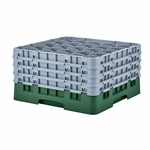 Cambro Dishwasher Rack Each / Sherwood Green Base Cambro 25S900119 Camrack Glass Rack with (25) Compartments & (4) Extenders – Sherwood Green | Denson CFE