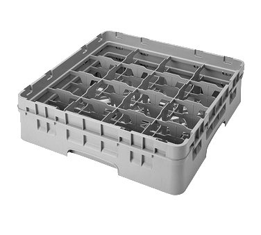 Cambro Dishwasher Rack Each / Soft Gray Cambro 16S318151 Soft Gray 16 Compartment 3-5/8" Full Size Camrack Glass Rack w/ 1 Extender