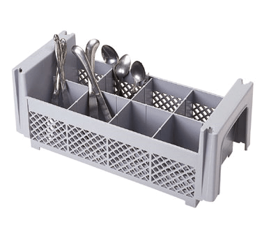 Cambro Dishwasher Rack Each / Soft Gray Cambro 8FBNH434151 Flatware Washing Basket Half Size 18 x 7-3/4 x 7-1/4 | Denson CFE