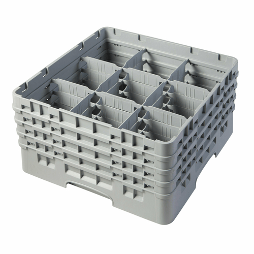 Cambro Dishwasher Rack Each / Soft Gray Cambro 9S800151 Camrack® Glass Rack w/ (9) Compartments - (4) Gray Extenders, Soft Gray | Denson CFE