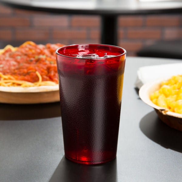 Cambro Drinkware Each / Ruby Red Cambro 950P156 Colorware Tumbler – 9.8 oz, Ruby Red SAN Plastic, Textured Exterior | Denson CFE